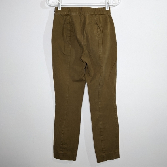✨3/$15 Everlane golden yellow / brown zip side pants 00 - Picture 9 of 14